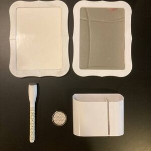 Locker Set with White Board, Mirror, Marker, Organizer, and Decorative Magnet (a